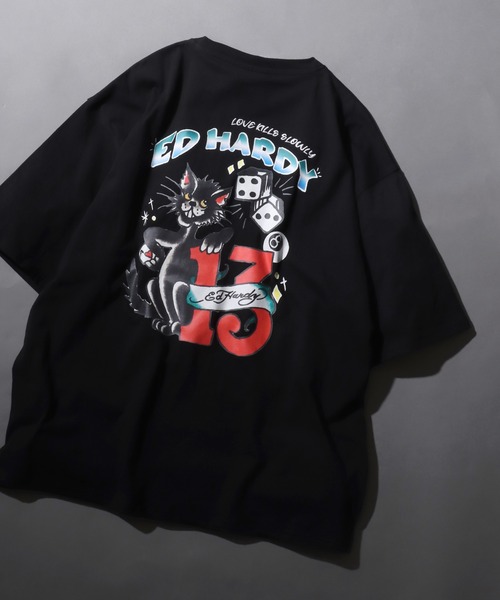 Ed Hardy（エドハーディー）の「Ed Hardy/エド・ハーディー ヴィンテージライク ロックプリント Tシャツ（Tシャツ/カットソー・メンズ・ホワイト/ライム/ホワイト系その他/グリーン系その他/チャコール/ブラック/ブラック系その他2/ブラック系その他/ブラック系その他3/ホワイト系その他3/グリーン系その他2/ブラック系その他7/ブラック系その他6/ブラック系その他4/ブラック系その他5/ホワイト系その他4/ホワイト系その他2・M/L/LL）」の7枚目の写真