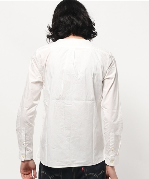 Lui's（ルイス）の「Lui's(ルイス) ノーカラーシャツ（シャツ/ブラウス・メンズ・ホワイト/カーキ/チャコールグレー・SMALL/MEDIUM）」の6枚目の写真