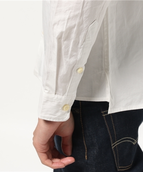 Lui's（ルイス）の「Lui's(ルイス) ノーカラーシャツ（シャツ/ブラウス・メンズ・ホワイト/カーキ/チャコールグレー・SMALL/MEDIUM）」の8枚目の写真