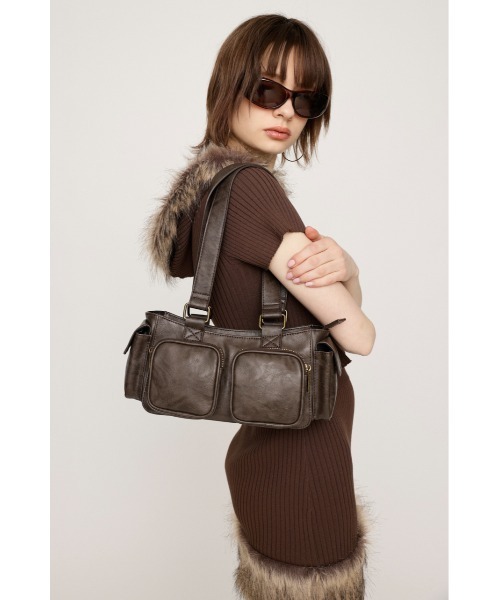 SLY（スライ）の「HinaYoshiharaxSLY POCKET BAG ヒナヨシハラ スライ ポケットバッグ（ハンドバッグ・レディース・ダークブラウン/レッド系その他・FREE）」の21枚目の写真