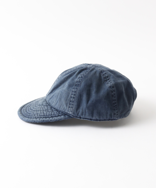 Nigel Cabourn(ナイジェルケーボン)の「【NIGEL CABOURN/ナイジェルケーボン】ACC-52 MECHANICS CAP CO TW(キャップ・メンズ・コバルトブルー/ベージュ・FREE)」の4枚目の写真