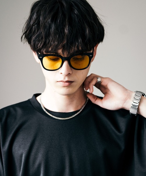 Rocky Monroe(ロッキーモンロー)の「ウェリントンクリア/カラーレンズサングラス(サングラス・メンズ・B/A/H/C/N/M/J/I/G/F/E/D/K/L・FREE)」の6枚目の写真