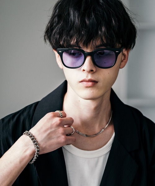 Rocky Monroe(ロッキーモンロー)の「ウェリントンクリア/カラーレンズサングラス(サングラス・メンズ・B/A/H/C/N/M/J/I/G/F/E/D/K/L・FREE)」の13枚目の写真