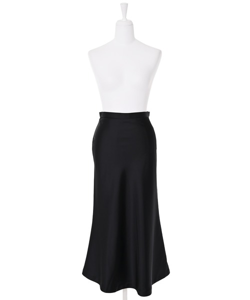 Narcissus（ナルシス）の「サテンフレアロングスカート（スカート・レディース・ブラック/ベージュ・FREE）」の11枚目の写真