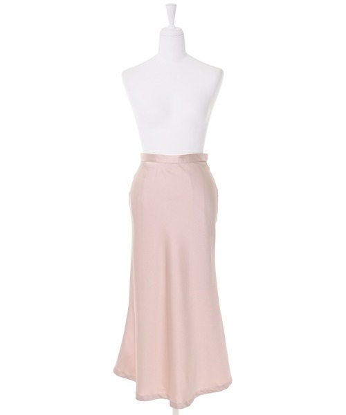 Narcissus（ナルシス）の「サテンフレアロングスカート（スカート・レディース・ブラック/ベージュ・FREE）」の3枚目の写真