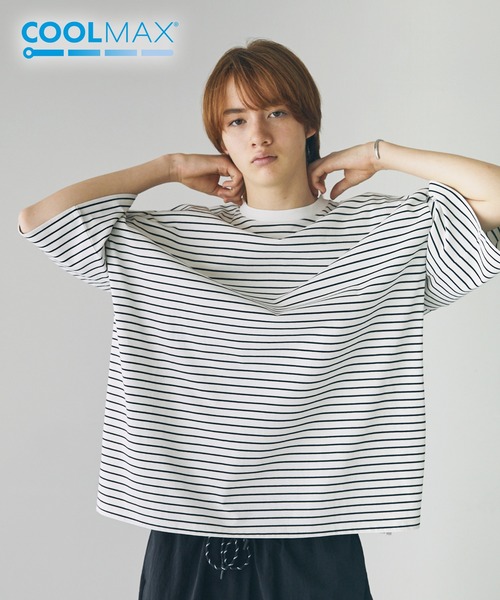 The unormwind（ザアンノームワインド）の「コットンミックスCOOLMAX(R)ビッグシルエットTシャツ（Tシャツ/カットソー・メンズ・ホワイト/ライトグレー/チャコール/ホワイト系/ブルー/ブラック・XL/L/M/S）」の3枚目の写真