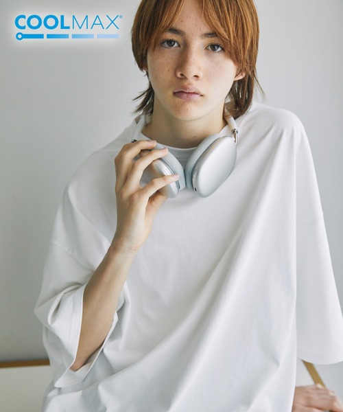 The unormwind（ザアンノームワインド）の「コットンミックスCOOLMAX(R)ビッグシルエットTシャツ（Tシャツ/カットソー・メンズ・ホワイト/ライトグレー/チャコール/ホワイト系/ブルー/ブラック・XL/L/M/S）」の2枚目の写真