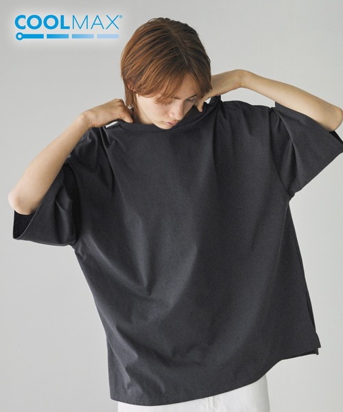 The unormwind（ザアンノームワインド）の「コットンミックスCOOLMAX(R)ビッグシルエットTシャツ（Tシャツ/カットソー・メンズ・ホワイト/ライトグレー/チャコール/ホワイト系/ブルー/ブラック・XL/L/M/S）」の5枚目の写真