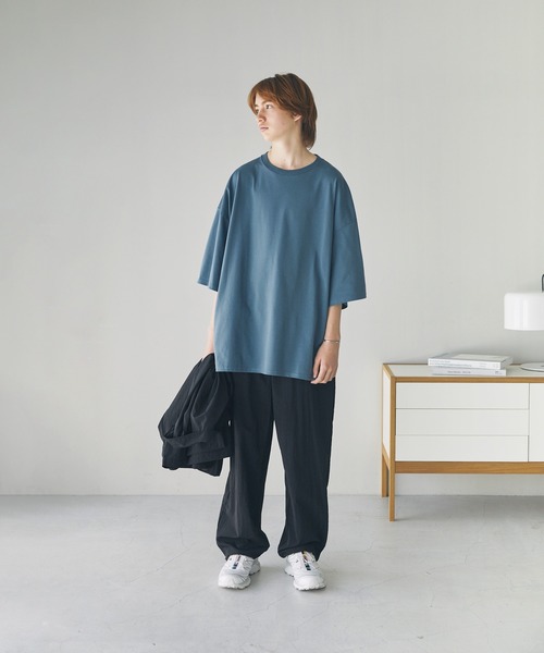 The unormwind（ザアンノームワインド）の「コットンミックスCOOLMAX(R)ビッグシルエットTシャツ（Tシャツ/カットソー・メンズ・ホワイト/ライトグレー/チャコール/ホワイト系/ブルー/ブラック・XL/L/M/S）」の21枚目の写真