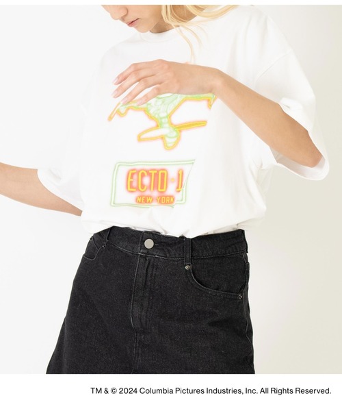 ANAP（アナップ）の「【ゴーストバスターズ／フローズン・サマー】ノーゴースト プリントTシャツ（Tシャツ/カットソー・レディース・ホワイト/グレー・FREE）」の8枚目の写真