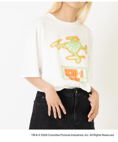 ANAP（アナップ）の「【ゴーストバスターズ／フローズン・サマー】ノーゴースト プリントTシャツ（Tシャツ/カットソー・レディース・ホワイト/グレー・FREE）」の10枚目の写真