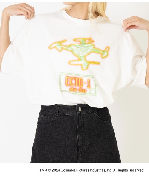 ANAP（アナップ）の「【ゴーストバスターズ／フローズン・サマー】ノーゴースト プリントTシャツ（Tシャツ/カットソー・レディース・ホワイト/グレー・FREE）」の9枚目の写真