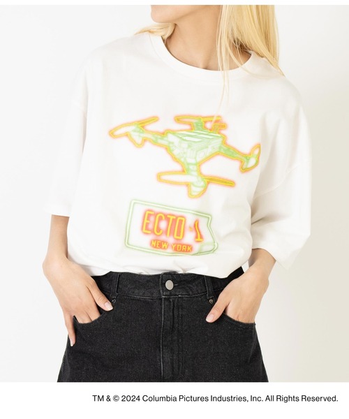 ANAP（アナップ）の「【ゴーストバスターズ／フローズン・サマー】ノーゴースト プリントTシャツ（Tシャツ/カットソー・レディース・ホワイト/グレー・FREE）」の11枚目の写真