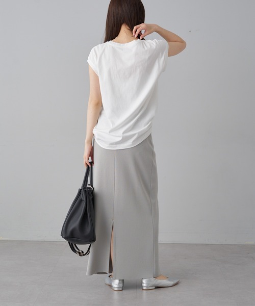 PUAL CE CIN(ピュアルセシン)の「ワンポイントロゴプリント万能カットソー(Tシャツ/カットソー・レディース・オフホワイト/グレー/ブラック・FREE)」の7枚目の写真