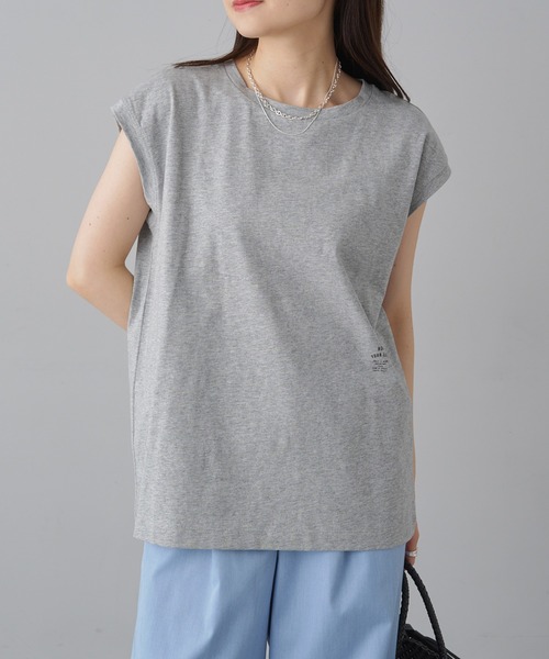 PUAL CE CIN(ピュアルセシン)の「ワンポイントロゴプリント万能カットソー(Tシャツ/カットソー・レディース・オフホワイト/グレー/ブラック・FREE)」の15枚目の写真