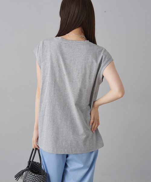 PUAL CE CIN(ピュアルセシン)の「ワンポイントロゴプリント万能カットソー(Tシャツ/カットソー・レディース・オフホワイト/グレー/ブラック・FREE)」の16枚目の写真