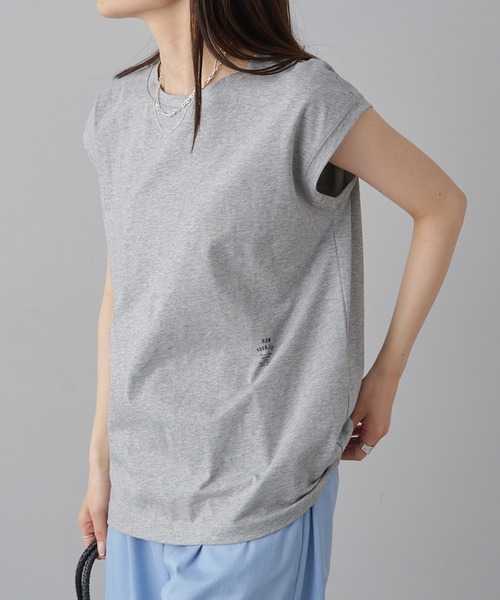 PUAL CE CIN(ピュアルセシン)の「ワンポイントロゴプリント万能カットソー(Tシャツ/カットソー・レディース・オフホワイト/グレー/ブラック・FREE)」の14枚目の写真