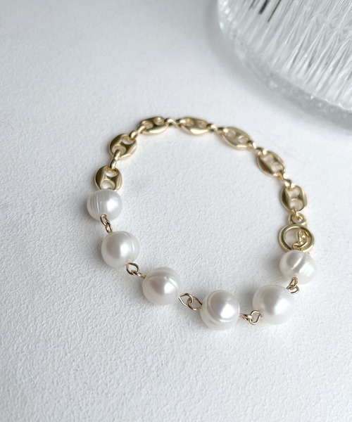 ROPE' PICNIC（ロペピクニック）の「淡水パール×チェーンブレスレット（ブレスレット・レディース・シルバー/ゴールド・FREE）」の4枚目の写真