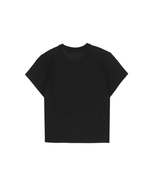 alexanderwang（アレキサンダーワン）の「ESSENTIAL JSY SHRUNK TEE W/PUFF LOGO & BOUND NECK（Tシャツ/カットソー・レディース・ブラック・S/XS）」の3枚目の写真
