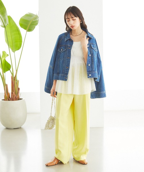 VIS（ビス）の「フロッキードットチュールチュニック（シャツ/ブラウス・レディース・ホワイト/ブラック/ダークブラウン・FREE）」の5枚目の写真