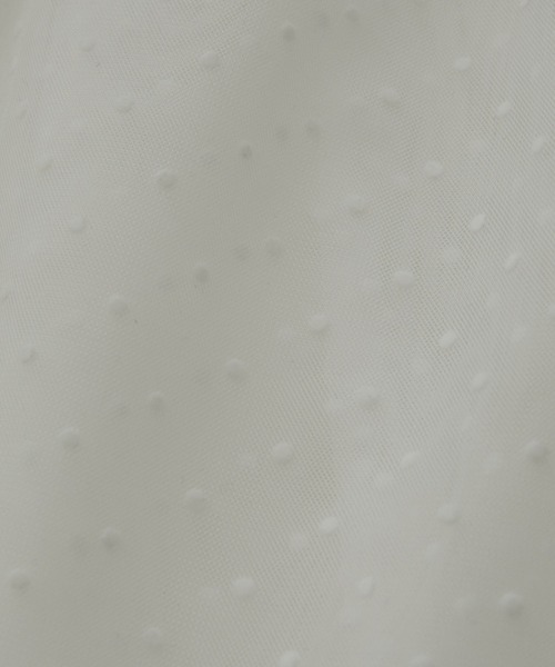 VIS（ビス）の「フロッキードットチュールチュニック（シャツ/ブラウス・レディース・ホワイト/ブラック/ダークブラウン・FREE）」の8枚目の写真