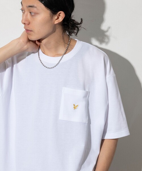 LYLE&SCOTT(ライルアンドスコット)の「Lyle&Scott/ライルアンドスコット 別注 リラックスフィット ワンポイントロゴ カノコ クルーネックTシャツ(Tシャツ/カットソー・メンズ・ホワイト/ブラック/その他・SMALL/MEDIUM/LARGE)」の2枚目の写真