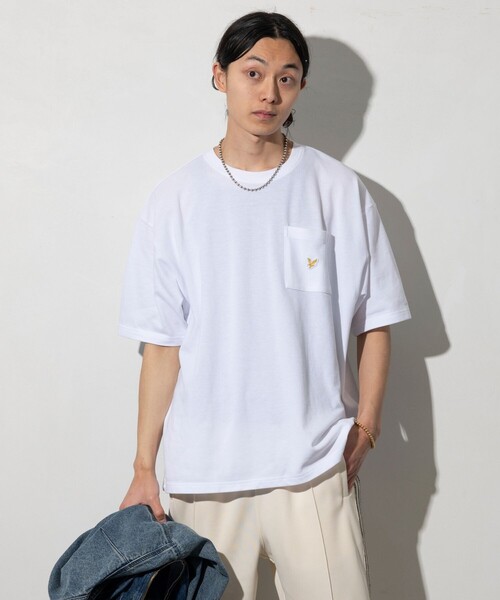 LYLE&SCOTT(ライルアンドスコット)の「Lyle&Scott/ライルアンドスコット 別注 リラックスフィット ワンポイントロゴ カノコ クルーネックTシャツ(Tシャツ/カットソー・メンズ・ホワイト/ブラック/その他・SMALL/MEDIUM/LARGE)」の15枚目の写真