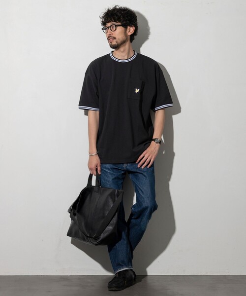 LYLE&SCOTT(ライルアンドスコット)の「Lyle&Scott/ライルアンドスコット 別注 リラックスフィット ワンポイントロゴ カノコ クルーネックTシャツ(Tシャツ/カットソー・メンズ・ホワイト/ブラック/その他・SMALL/MEDIUM/LARGE)」の17枚目の写真