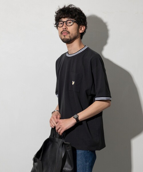 LYLE&SCOTT(ライルアンドスコット)の「Lyle&Scott/ライルアンドスコット 別注 リラックスフィット ワンポイントロゴ カノコ クルーネックTシャツ(Tシャツ/カットソー・メンズ・ホワイト/ブラック/その他・SMALL/MEDIUM/LARGE)」の10枚目の写真
