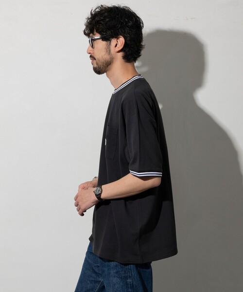 LYLE&SCOTT(ライルアンドスコット)の「Lyle&Scott/ライルアンドスコット 別注 リラックスフィット ワンポイントロゴ カノコ クルーネックTシャツ(Tシャツ/カットソー・メンズ・ホワイト/ブラック/その他・SMALL/MEDIUM/LARGE)」の12枚目の写真