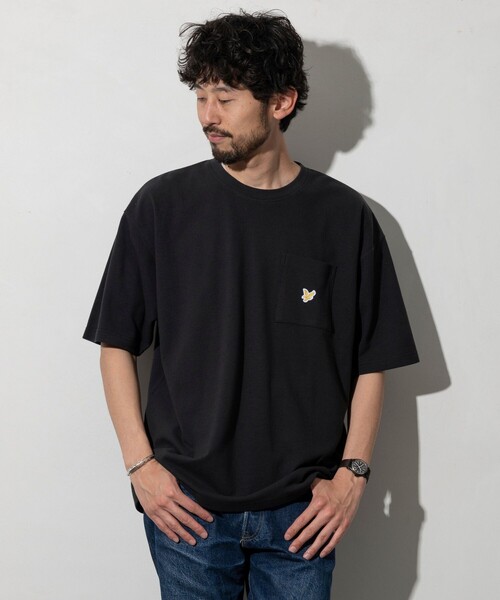 LYLE&SCOTT(ライルアンドスコット)の「Lyle&Scott/ライルアンドスコット 別注 リラックスフィット ワンポイントロゴ カノコ クルーネックTシャツ(Tシャツ/カットソー・メンズ・ホワイト/ブラック/その他・SMALL/MEDIUM/LARGE)」の14枚目の写真