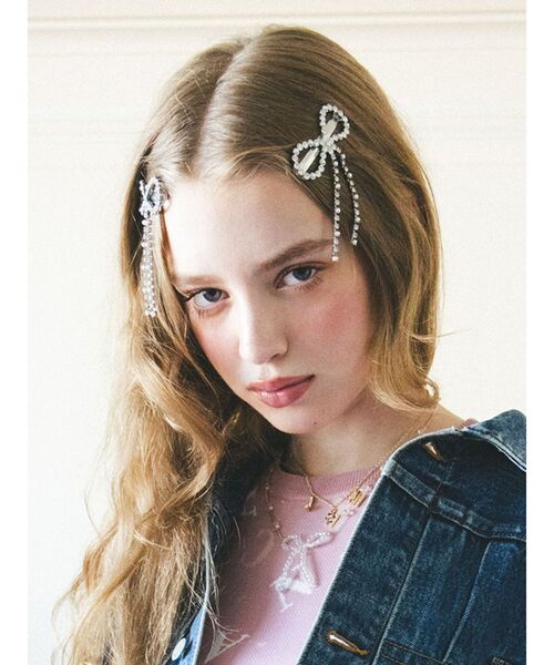 CALNAMUR（カルナムール）の「パールビジューリボンピン（ヘアピン・レディース・シルバー・FREE）」の8枚目の写真