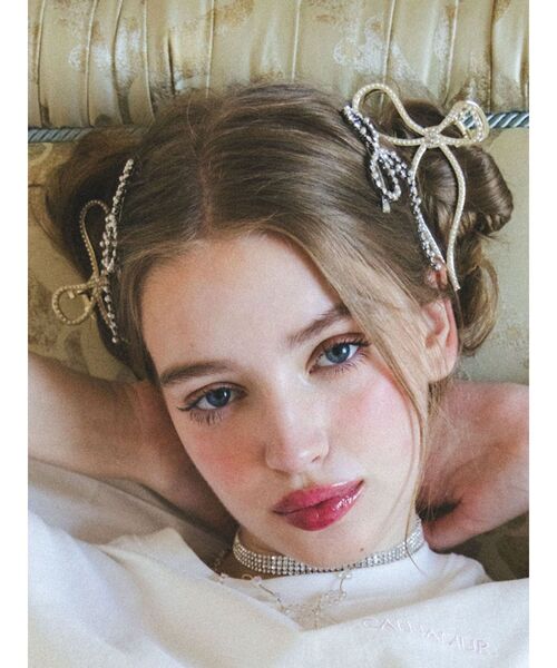 CALNAMUR（カルナムール）の「パールビジューリボンピン（ヘアピン・レディース・シルバー・FREE）」の10枚目の写真