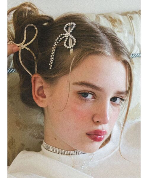 CALNAMUR（カルナムール）の「パールビジューリボンピン（ヘアピン・レディース・シルバー・FREE）」の11枚目の写真