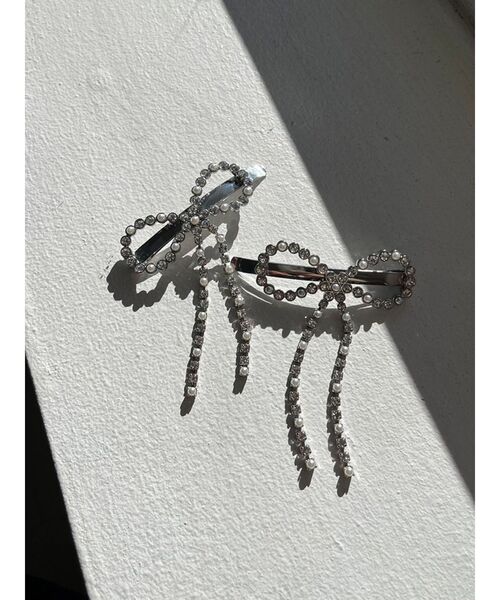 CALNAMUR（カルナムール）の「パールビジューリボンピン（ヘアピン・レディース・シルバー・FREE）」の16枚目の写真