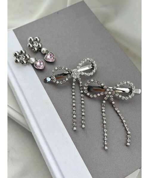 CALNAMUR（カルナムール）の「パールビジューリボンピン（ヘアピン・レディース・シルバー・FREE）」の17枚目の写真