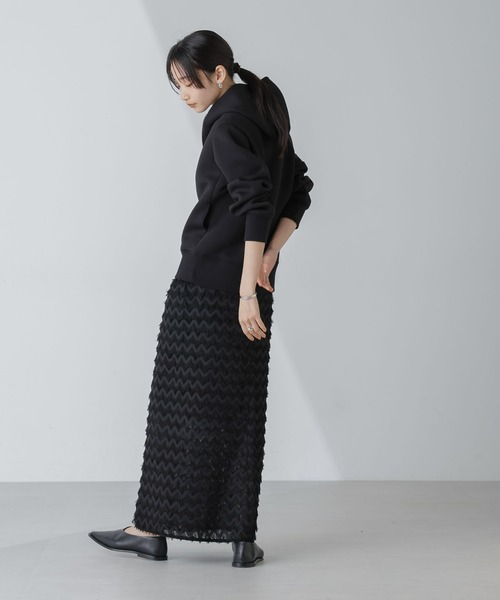 NANO universe（ナノユニバース）の「【追加生産】WEB限定 テックダンボールダブルジップパーカー（パーカー・レディース・ブラック/グレー/オフホワイト/ライトベージュ・FREE）」の11枚目の写真