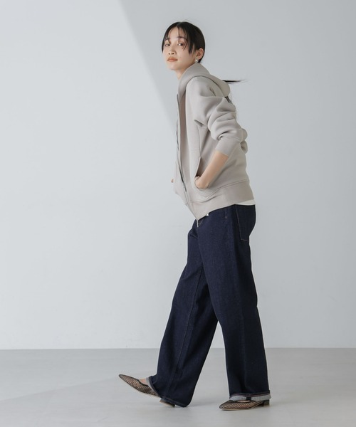 NANO universe（ナノユニバース）の「【追加生産】WEB限定 テックダンボールダブルジップパーカー（パーカー・レディース・ブラック/グレー/オフホワイト/ライトベージュ・FREE）」の19枚目の写真