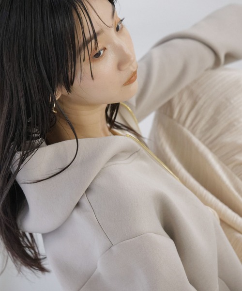 ディナ テクニカル タフタ パーカー・DINA SINSS パーカー Double zip hoodie / ダブルジップフーディ