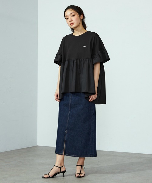Lee BABE ストレッチ/ミドル丈デニムスカート サイズ展開XS-XL
