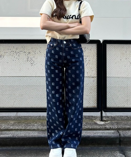 RiLi（リリ）の「半袖ロゴニット【RL】（Tシャツ/カットソー・レディース・アイボリー/ネイビー・FREE）」の13枚目の写真