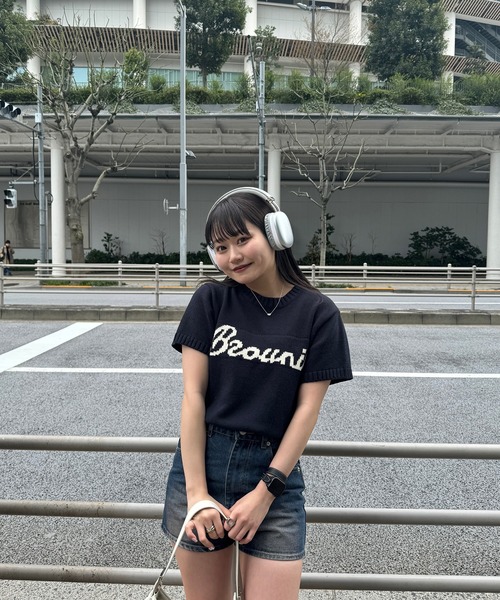 RiLi（リリ）の「半袖ロゴニット【RL】（Tシャツ/カットソー・レディース・アイボリー/ネイビー・FREE）」の16枚目の写真
