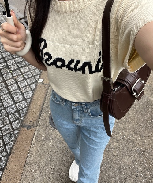 RiLi（リリ）の「半袖ロゴニット【RL】（Tシャツ/カットソー・レディース・アイボリー/ネイビー・FREE）」の19枚目の写真