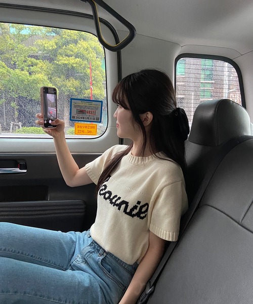 RiLi（リリ）の「半袖ロゴニット【RL】（Tシャツ/カットソー・レディース・アイボリー/ネイビー・FREE）」の21枚目の写真