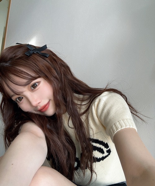 RiLi（リリ）の「半袖ロゴニット【RL】（Tシャツ/カットソー・レディース・アイボリー/ネイビー・FREE）」の22枚目の写真