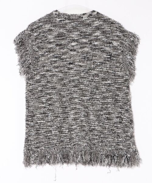 Torrazzo Donna（トラッゾドンナ）の「ファンシーヤーンニットベスト（ベスト・レディース・ブラック/杢グレー・FREE）」の3枚目の写真