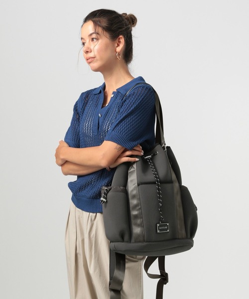 BAYFLOW（ベイフロー）の「[リュックとトート2WAY仕様]ボンディングデイパック（バックパック/リュック・レディース・ブラック/グレー・FREE）」の5枚目の写真