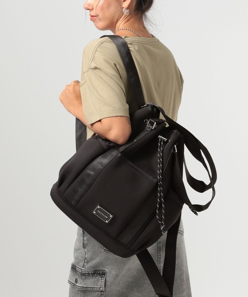 BAYFLOW（ベイフロー）の「[リュックとトート2WAY仕様]ボンディングデイパック（バックパック/リュック・レディース・ブラック/グレー・FREE）」の8枚目の写真