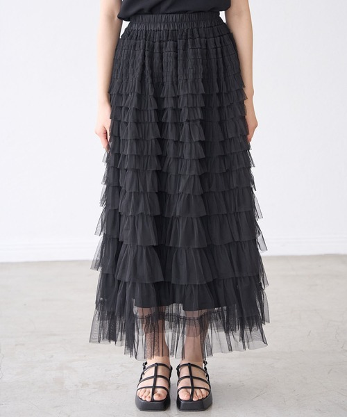 セール】チュールフリルティアードスカート（スカート）｜ROPE' PICNIC