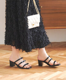 KOBE LETTUCE | 3段リボンミュールサンダル(サンダル)